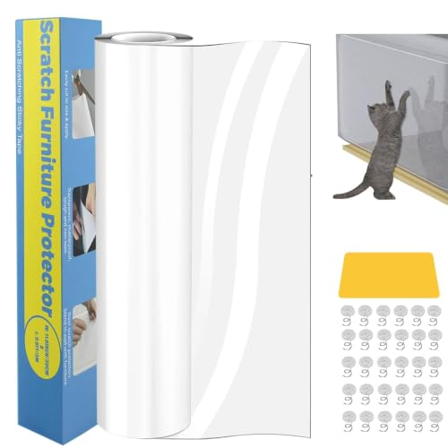 Cat Scratch Protection, 30 x 300 cm Scratches for Cats, Sofa Cats, Scratches Protectors for Sofas, PVC Anti-Scratch Protector, Protector for Sofa Door and Furniture