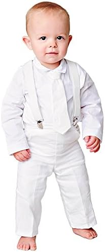 Landen Baby Suspender Christening Baptism Outfit