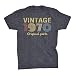 50th Birthday Gift T-Shirt - Retro Birthday - Vintage 1970 Original Parts - 001-Dk. Heather-Lg