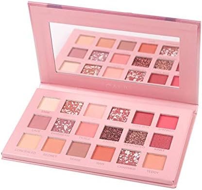 fanglian211 18 Colors Glitter Eyeshadow Palette Shimmer Ultra Pigmented Makeup Eye Shadow Powder
