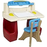 Step2 Deluxe Art Master Desk, Kids Activity Table & Chair, Arts & Crafts Desk, Made of Durable Plastic, For Toddlers 3+ Years Old