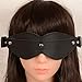 LUOEM Fetish PU Eye Mask Black Leather Blindfold SM Bondage Flirting Restraints Toys for Couples Loversthumb 2