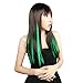 Neitsi 10pcs 18inch Colored Highlight Synthetic Clip on in Hair Extensions #F13 Green