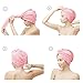 SOFTOWN Microfiber Hair Drying Towel Super Absorbent head hat for Women with Long Hair, Pink, 1 Pack, 11 x 28 inch