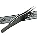 Ingrown Hair Tweezers by Zizzili Basics - Surgical Grade Stainless Steel Fine Pointed Tweezer - Precision Aligned Tips for Splinter, Eyebrow & Facial Hair Removal - with Bonus Tip Guard & Carry Pouch
