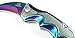 Full Metal CSGO Karambit Claw Folding Pocket Knife, Tactical Knife. for Gift, Collection, EDC (Rainbow)