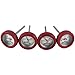 Jim Beam 2 Steak and 2 Poultry Barbecue Thermometer, One Size, Red