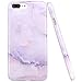 iPhone 7 Plus Case, JAHOLAN White Jade Marble Design Slim Shockproof Clear Bumper TPU Soft Case Rubber Silicone Skin Cover for Apple iPhone 7 Plus (2016) / iPhone 8 Plus (2017)