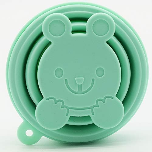 SPEQUIX Foldable Sterilizing Cup Collapsible Silicone Cup Menstrual Cup Holder for Cleaning and Storing Menstrual Cup, Reusable and Light Weight FDA Approved for Travel and Outdoors (Green)