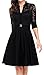 Swiland Women's 3/4 Sleeve Vintage Evening Party Bridesmaid A-line Lace Dress