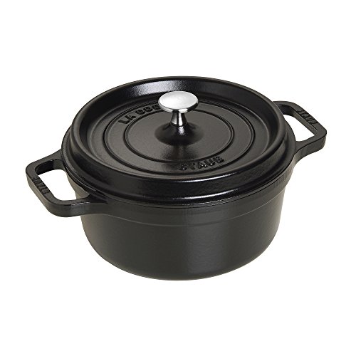 Click Here to See More Images Staub 1102225 Round Cocotte Oven, 2.75 quart, Matte Black
