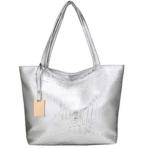 Tronet Handbag Storage Organizer/Women Ladies Fashion Alligator Solid Large Capacity Shoulder Tote Handbag Bags