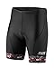 Triathlon Tri Men`s FX Shorts - 2 Pockets - Black - Great Durability and Fit - High End Triathlon Shorts for Any Distance with Soft Custom Chamois (Black/Red, M)