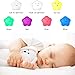Kllarmant Night Light for Kids, USB Rechargeable Soft Silicone Nursery Lamp, Touch Control, 7 Colors Single/Changing Mode for Kids, Baby, Children, Girls