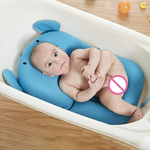 Soft Baby Bath Pillow,Beautyolove Infant Floating Anti-Slip Lounger Air Cushion Seat Tub Support Bather Bathtub Pad (L) - Thumbnail 4