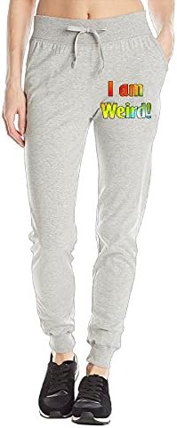 I Am Weird Custom Tie Waist Sweatpants With Side Pockets Fashion Jogger Pants For Girls Large Ash