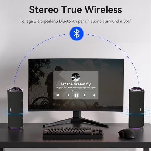 Cassa Bluetooth Altoparlante Portatile Wireless Speaker