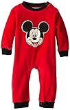 Disney Baby-Boys' Newborn Mickey Red Velour Coverall