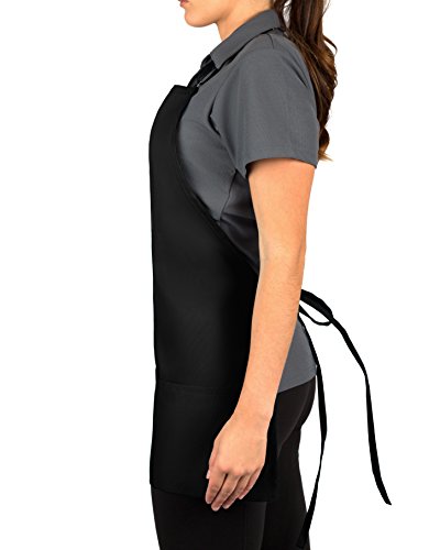 2 Black+Adjustable+Bib+Apron+Pocket