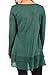 PRETTODAY Women's Long Sleeve Tunic Tops Round Neck Chiffon Hemline Loose Blouses (Army Green, XX-Large)
