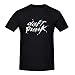 Daft Punk Discovery Shirts 100 Cotton Men Round Neck Black