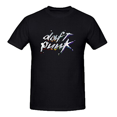 Daft Punk Discovery Shirts 100 Cotton Men Round Neck Black