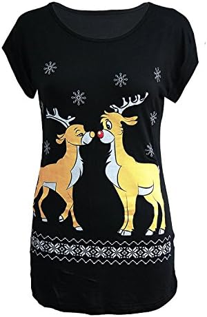 CHOCOLATE PICKLE New Women Plus Size Christmas Xmas Festive Slim Fit Gift T-Shirt Tops 8-26