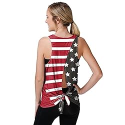 foco NFL Womens Americana Tie-Back Sleeveless Top - S