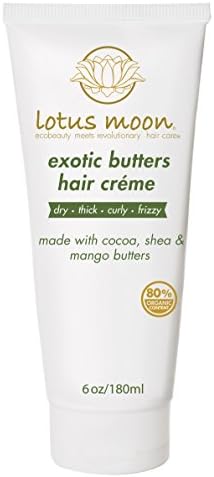 Lotus Moon Exotic Butters Hair Crème - 6 oz - ideal for thick curly, normal, dry, damaged hair types