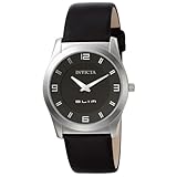 Invicta Men's 5137 Slim Collection Round Black Leather Watch