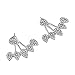SUNSCSC Clear Crystal Rhinestone Dangle Water Drop Simple Ear Stud Earrings (Silver)