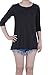 Favelem Women's 3/4 Sleeve Comfy Loose Fit Side Slit Short Tunic Top T Shirts