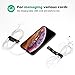 ProCase (10 Pieces) Cable Ties, Adjustable Leather Cable Straps Wrapper Reusable USB Cord Organizer Fastener Earphone Winder -Black