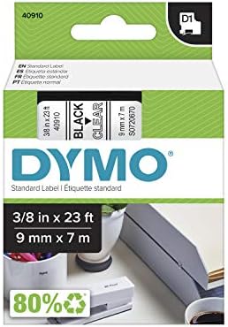 dymo label maker tape clear