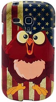 Topforcity Vintage US Flag Owls Glossy TPU Soft Cover Case for Samsung Galaxy S3 Mini i8190