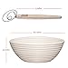 Yali's Better Banneton Bread Proofing Basket Set for Artisan Bread Making, Round Bowl, Dough Proofer, Bundle with the Original Danish Whisk and Cloth Liner, Natural Cane for Sourdough Brotform Rising