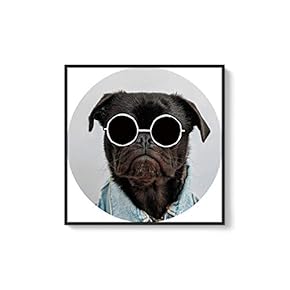 Framed Canvas Wall Art for Living Room, Bedroom Cute Animal Theme Canvas Prints for Home Decoration Ready to Hang - 16x16 inches