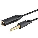 Generic Stereo Headset Extended Adapter for Apple iPhone 3G, 3GS, 3.5mm - Black