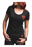 Harley-Davidson Women's Winged Cruiser Cut-Out Short Sleeve Tee, Black H629-HB7X