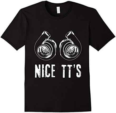 Men's Nice TT's, Turbo Drift Car Funny Motor T-Shirt Medium Black