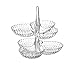 Guzzini Tiffany Hors D'Oeuvres Dish, 10-1/2-Inches by 9-3/4-Inches by 10-Inches, Set of 2, Transparent