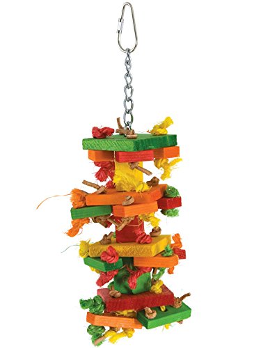 Paradise 2.5 by 9-Inch Knots and Blocks Pet Toy, Mini Assorted Colors