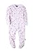Baby Girls' Footed Pajama - Zip Front 100% Cotton Floral Sleeper 12 Months Sleep and Play