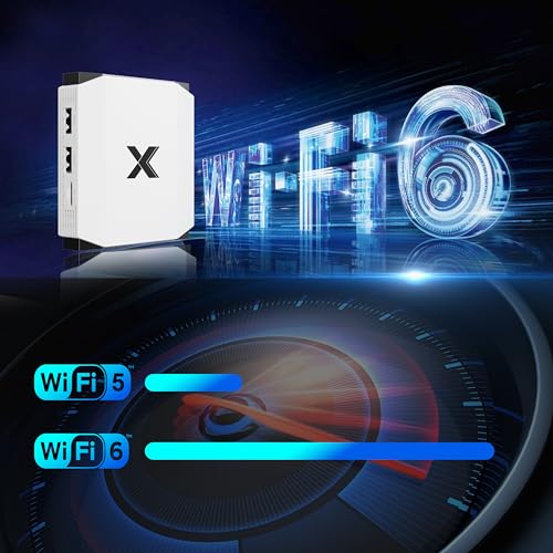Caja Multimedia Android TV 4K Ultra HD, 4GB RAM 32GB ROM, conexión WiFi 6 Estable, Puertos USB HDMI 2.0, Ideal para Streaming de vídeo y Series de TV Box