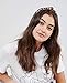 Huachi Criss Cross Headbands for Women Non Slip Hair Bands for Women's Hair Summer Hair Accessories, Solid Color, 8Pcs