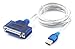 SABRENT USB 2.0 to Parallel Printer Cable [Colors May Vary] (USB-DB25F)