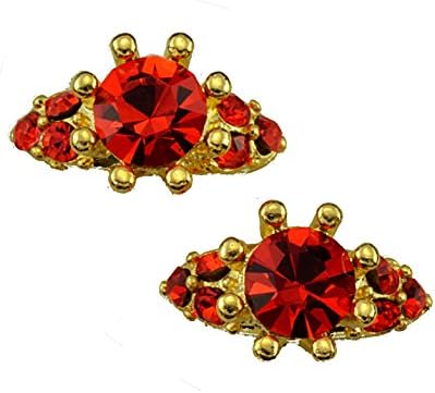 Buddystyle ネイルパーツ スワロフスキー エレメント 配送員設置送料無料 ネイルジュエリー ２個セット バースデイリング シリーズ７月 カーブ付