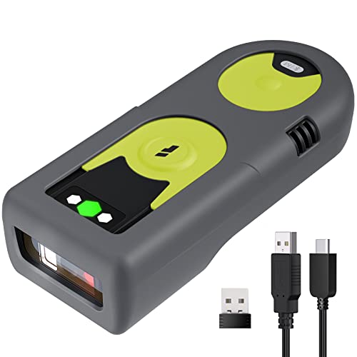 Inateck BCST-42 2D/1D Bluetooth Barcode Reader with USB Adapter 2.4Ghz Scanner On-Screen Code Scanner Portable and with Exclusive Shortcuts