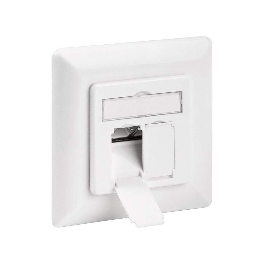 Goobay 68721 CAT 6a Flush Mounting Wall Plate, White