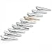 PiercingJ 5-10pcs Set Stainless Steel Exquisite GQ Classic Tie Bar Clip, 2.3 Inches